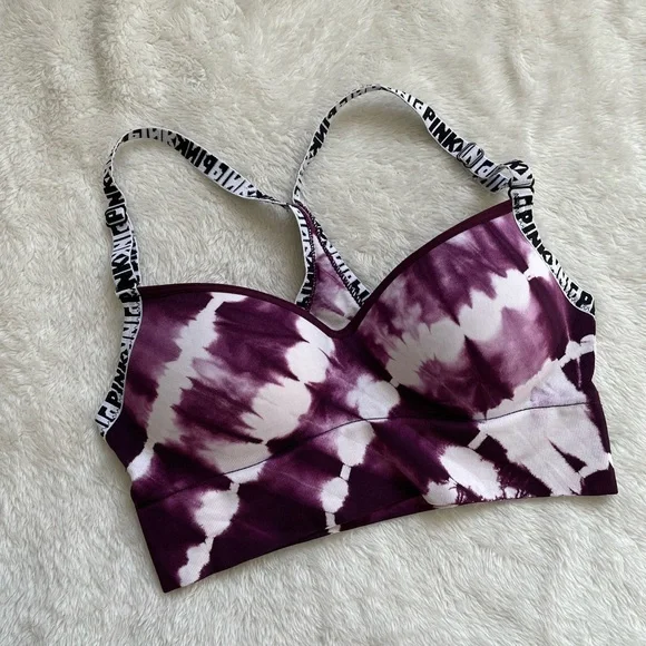 - VS Pink purple tie dye sports bra. - Picture 2 of 4